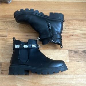 Steve Madden Jamulet Black Booties Girls sz 3 Good Condition